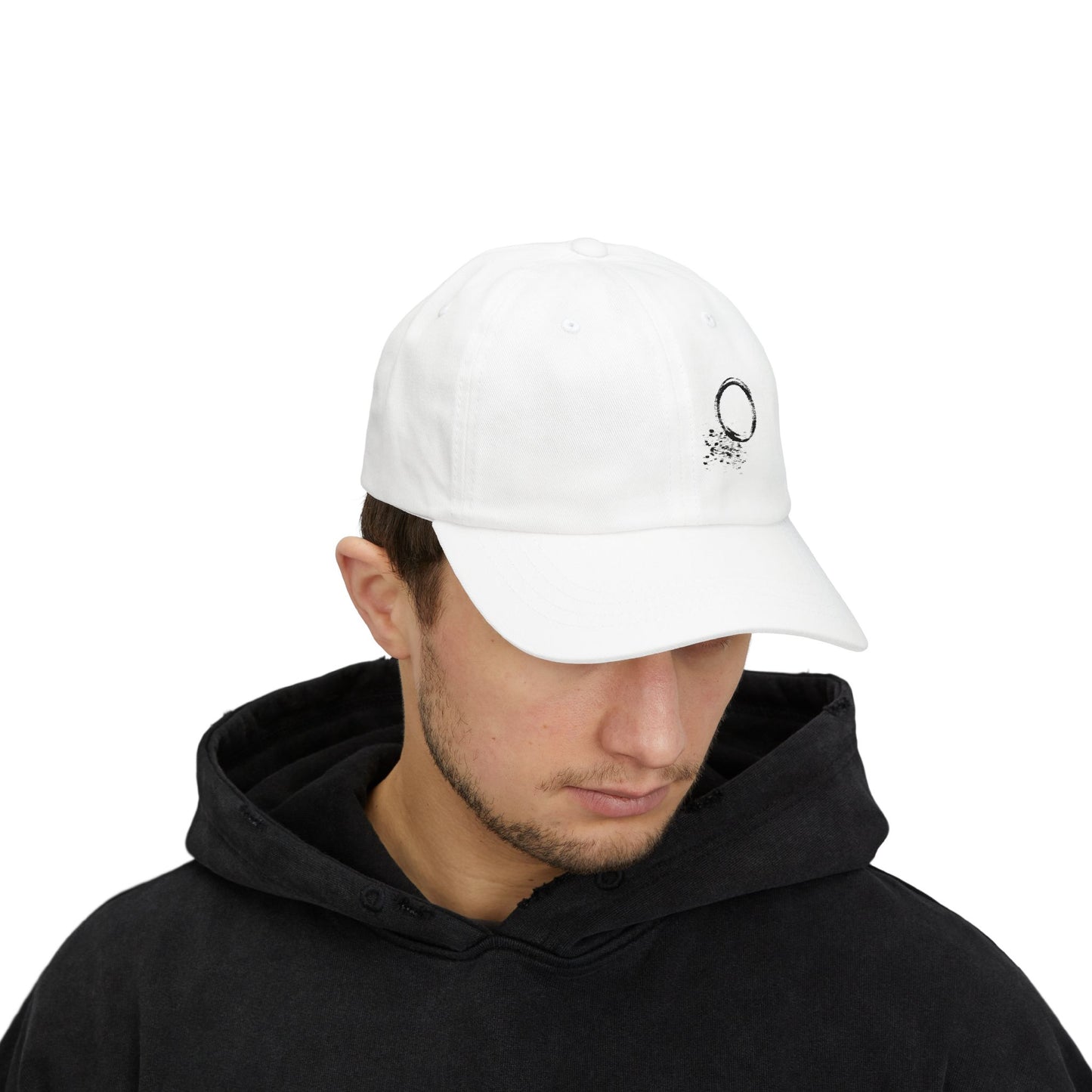 Dad Cap with Minimalist Coffee Ring Graphic — Casual Baseball Hat