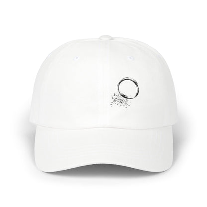 Dad Cap with Minimalist Coffee Ring Graphic — Casual Baseball Hat